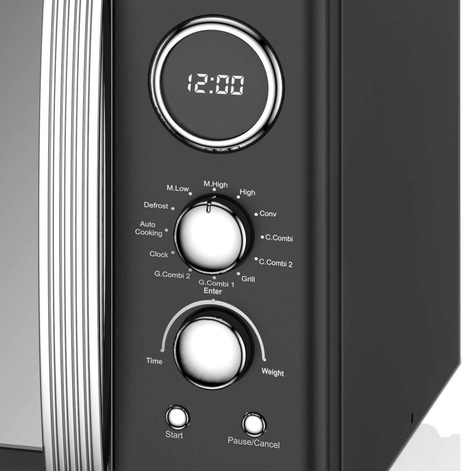 Swan Retro Digital SM22080BN 25L 900W Freestanding Microwave Black