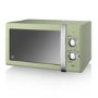 GRADE A2 - Swan Retro SM22130GN 20L 800W Freestanding Microwave - Green