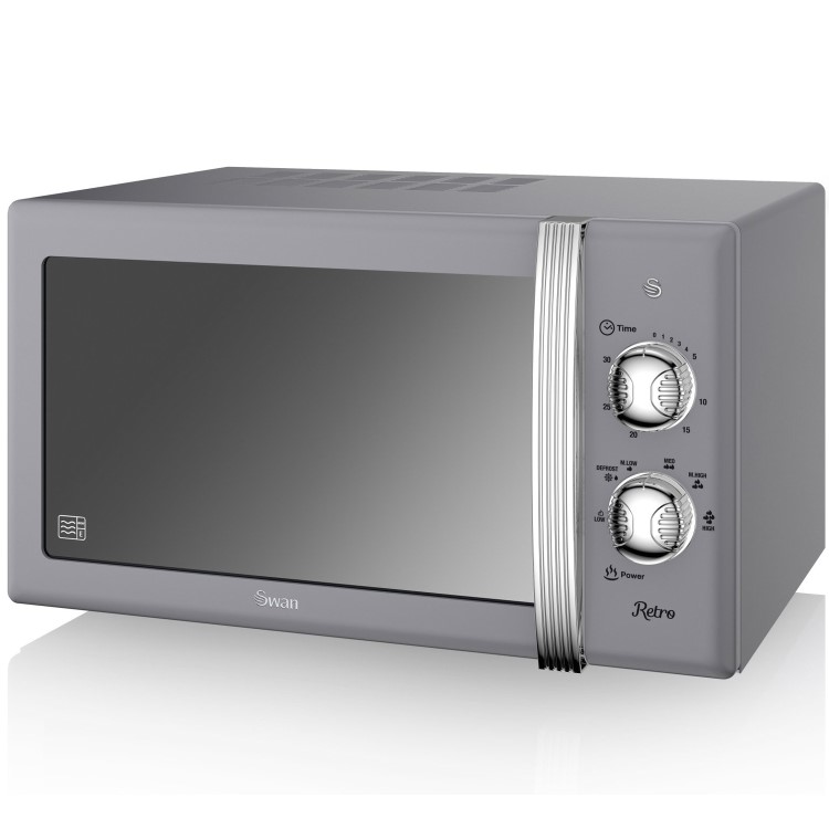 Swan SM22130GRN Retro 20L Microwave - Grey