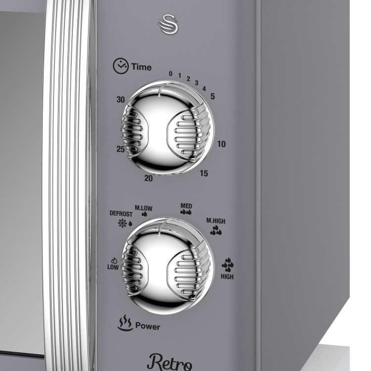 Swan SM22130GRN Retro 20L Microwave - Grey