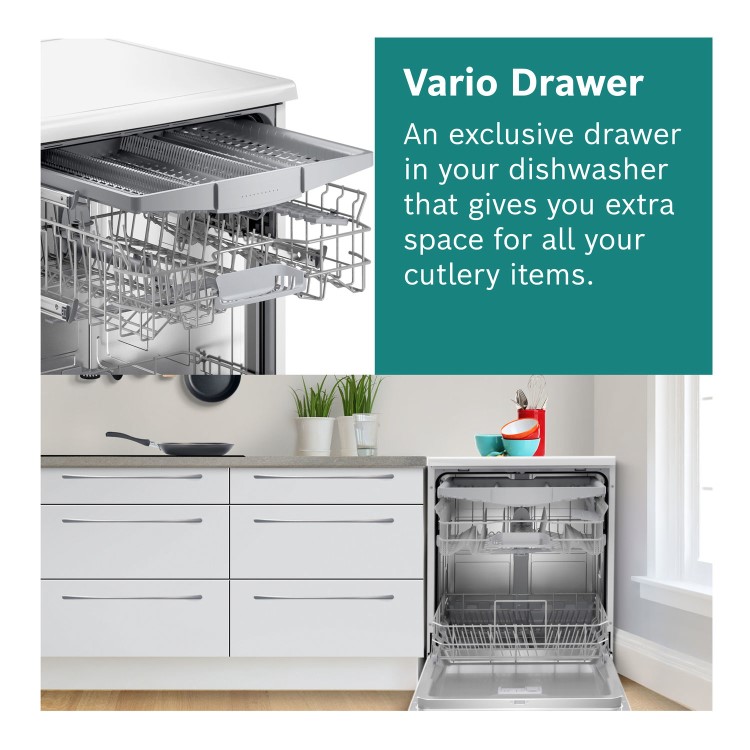 Bosch Series 6 Integrated Dishwasher - Smart Wi-Fi, A-Rated, Silver control panel