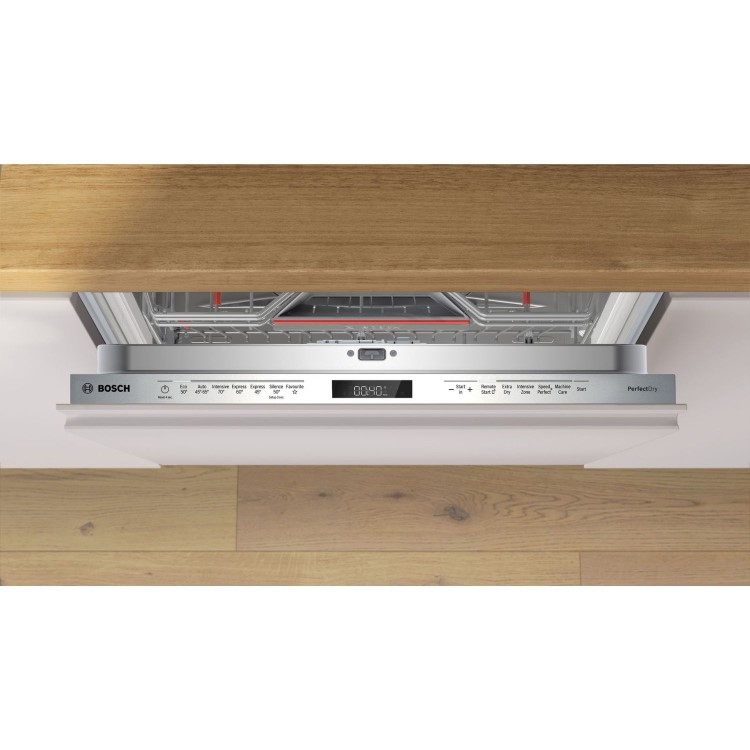 Bosch Series 6 Integrated Dishwasher - Smart, A-rated, Silver control panel