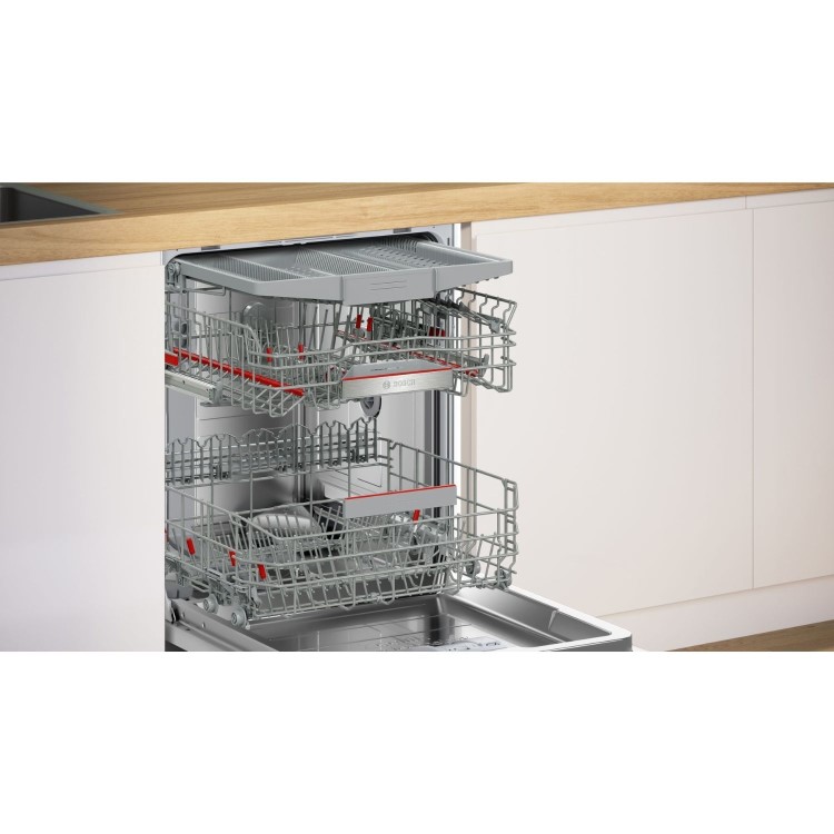 Bosch Series 6 Integrated Dishwasher - Smart, A-rated, Silver control panel