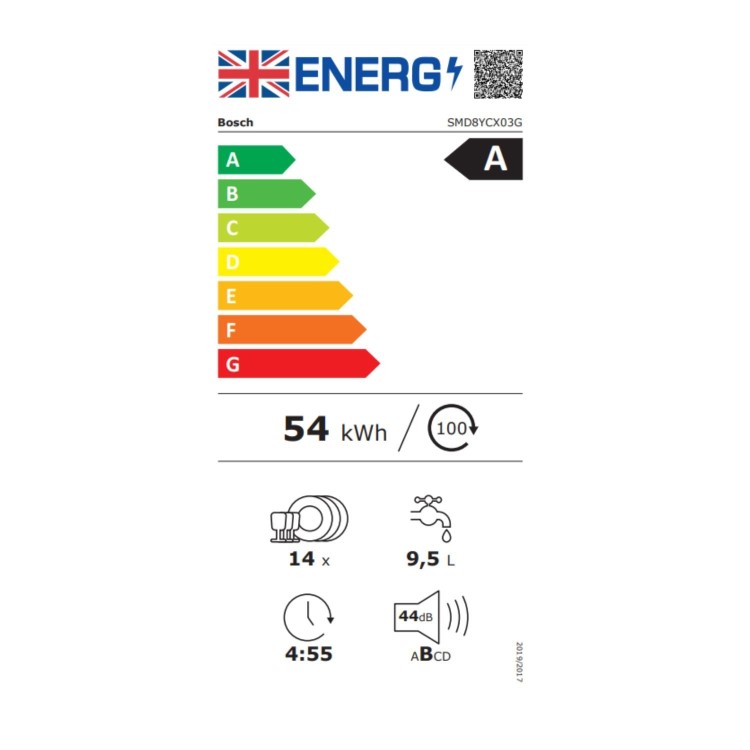 Refurbished Bosch Series 8 SMD8YCX03G 14 Place Fully Integrated Dishwasher