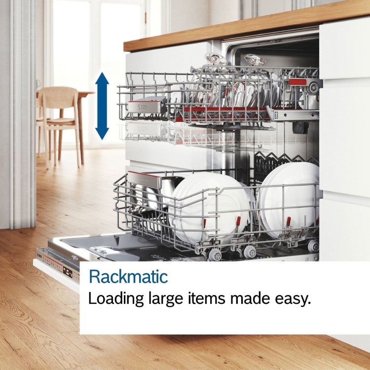 Bosch Series 8 Integrated Dishwasher - Smart Wi-Fi A-Rated Silver control panel