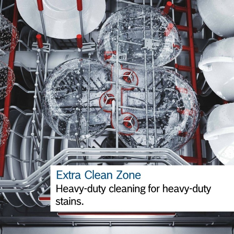 Bosch Series 8 Integrated Dishwasher - Smart Wi-Fi A-Rated Silver control panel