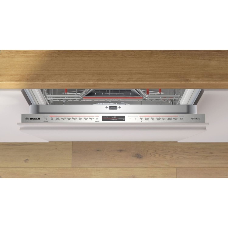 Bosch Series 8 Integrated Dishwasher - Smart Wi-Fi A-Rated Silver control panel