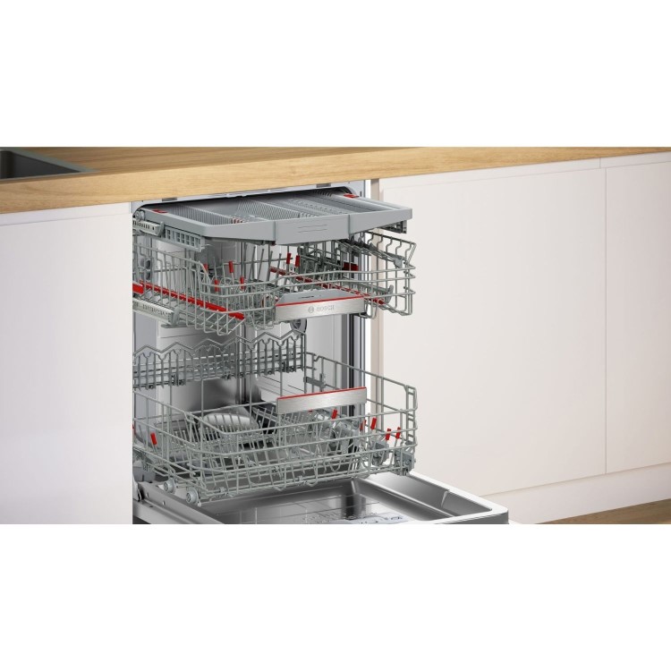 Bosch Series 8 Integrated Dishwasher - Smart Wi-Fi A-Rated Silver control panel