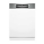 Bosch Series 2 Semi-Integrated Dishwasher - Smart Wi-Fi, D-Rated, Stainless steel control panel