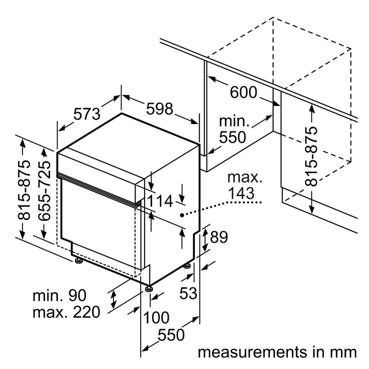 Bosch Series 2 Integrated Dishwasher - Stainless Steel Smart C-rated Extra Dry