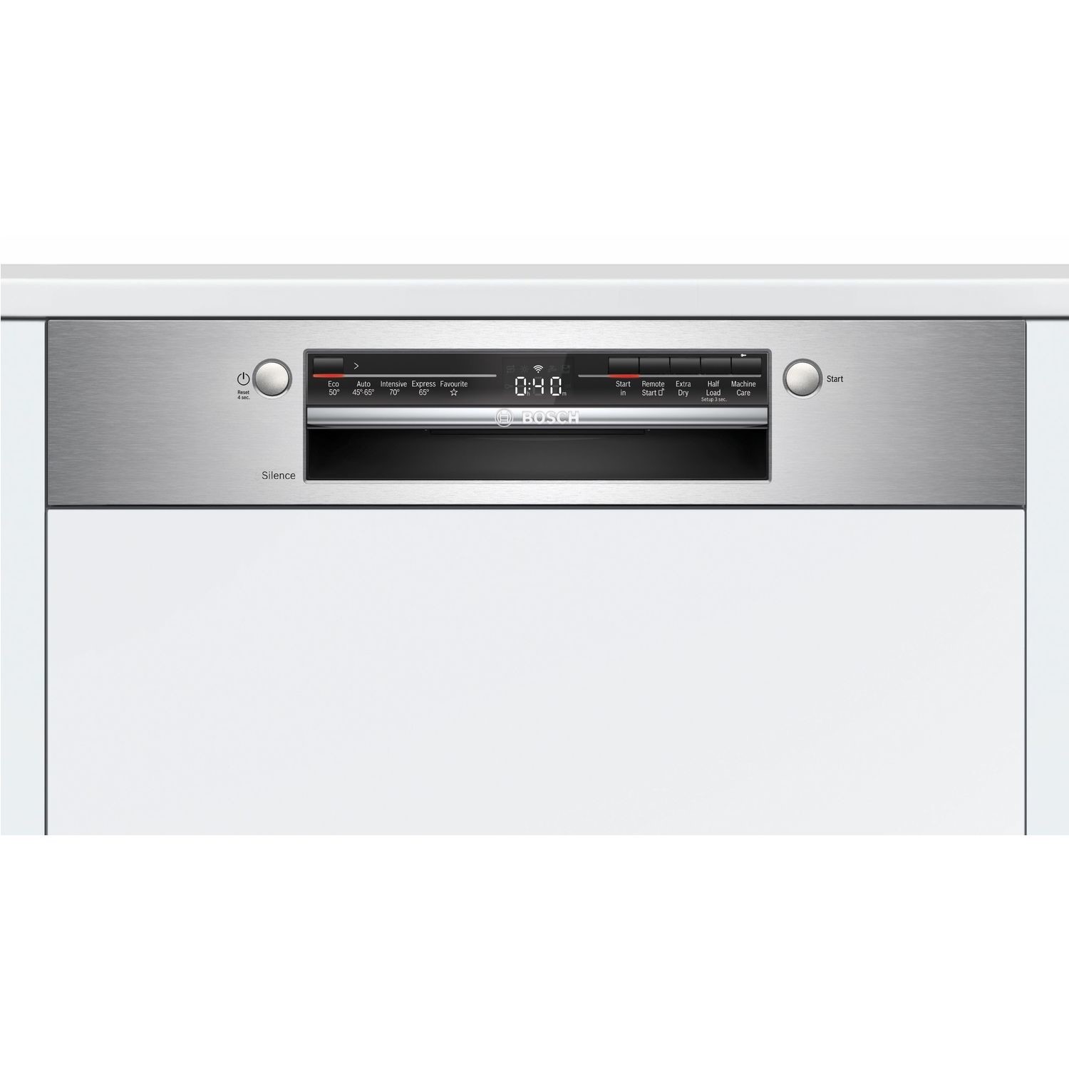 Bosch Series 2 12 Place Settings Semi Integrated Dishwasher Silver SMI2ITS33G Appliances Direct