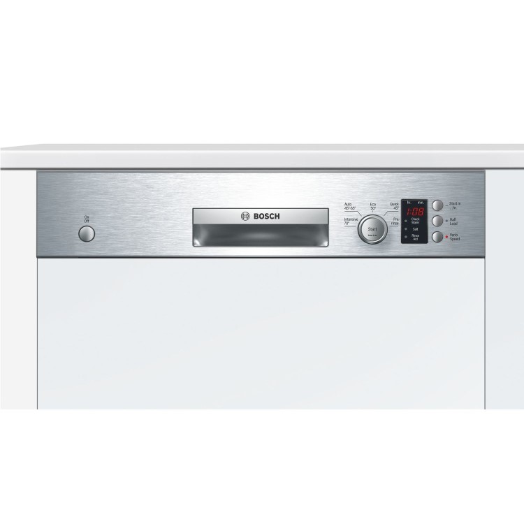 Bosch Serie 4 Active Water SMI50C15GB 12 Place Semi Integrated Dishwasher - Stainless Steel