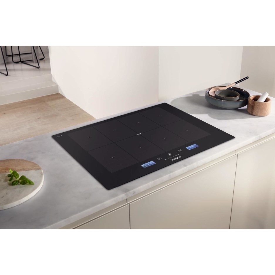 Whirlpool SMP778CNEIXL 77cm Four Zone FlexiFill Induction Hob Black