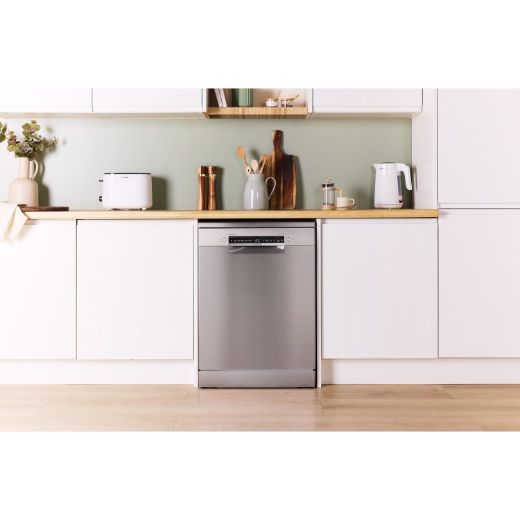 Refurbished Bosch Series 4 14 Place Settings Freestanding Dishwasher - Stainless steel