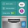 Bosch Series 4 Freestanding Dishwasher - Smart Wi-Fi, B-Rated, Brushed steel anti-fingerprint
