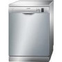 Bosch 12 Place SMS50C28GB Freestanding Dishwasher in silver inox