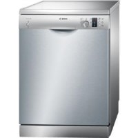 Bosch 12 Place SMS50C28GB Freestanding Dishwasher in silver inox