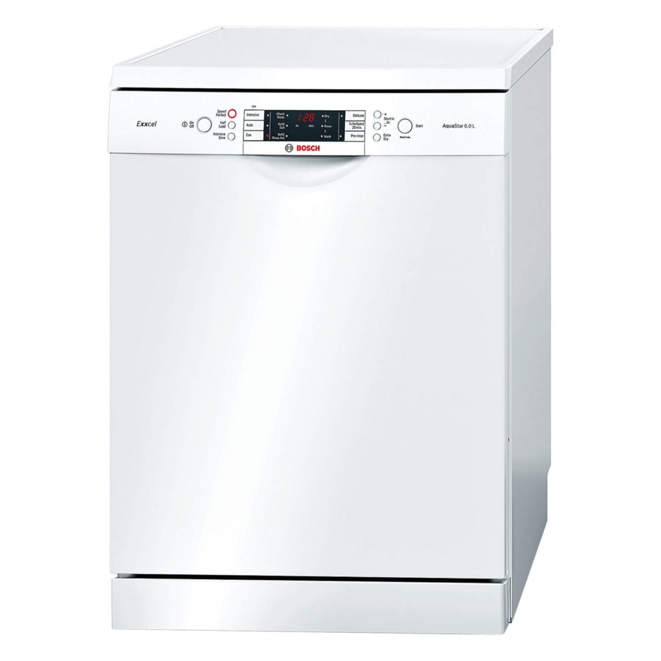 Bosch SMS65E32GB Exxcel 13 place Freestanding Dishwasher White