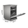 Refurbished Bosch Serie 6 SMS6ZCI00G 14 Place Freestanding Dishwasher Silver