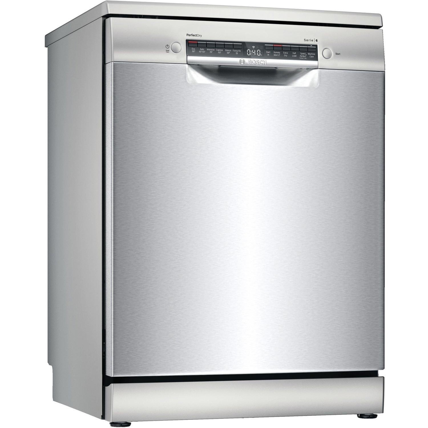 Bosch SMS6ZCI00G Serie 6 Freestanding Dishwasher - Stainless Steel
