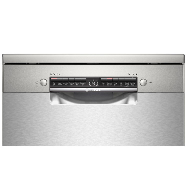 Refurbished Bosch Serie 6 SMS6ZCI00G 14 Place Freestanding Dishwasher Silver