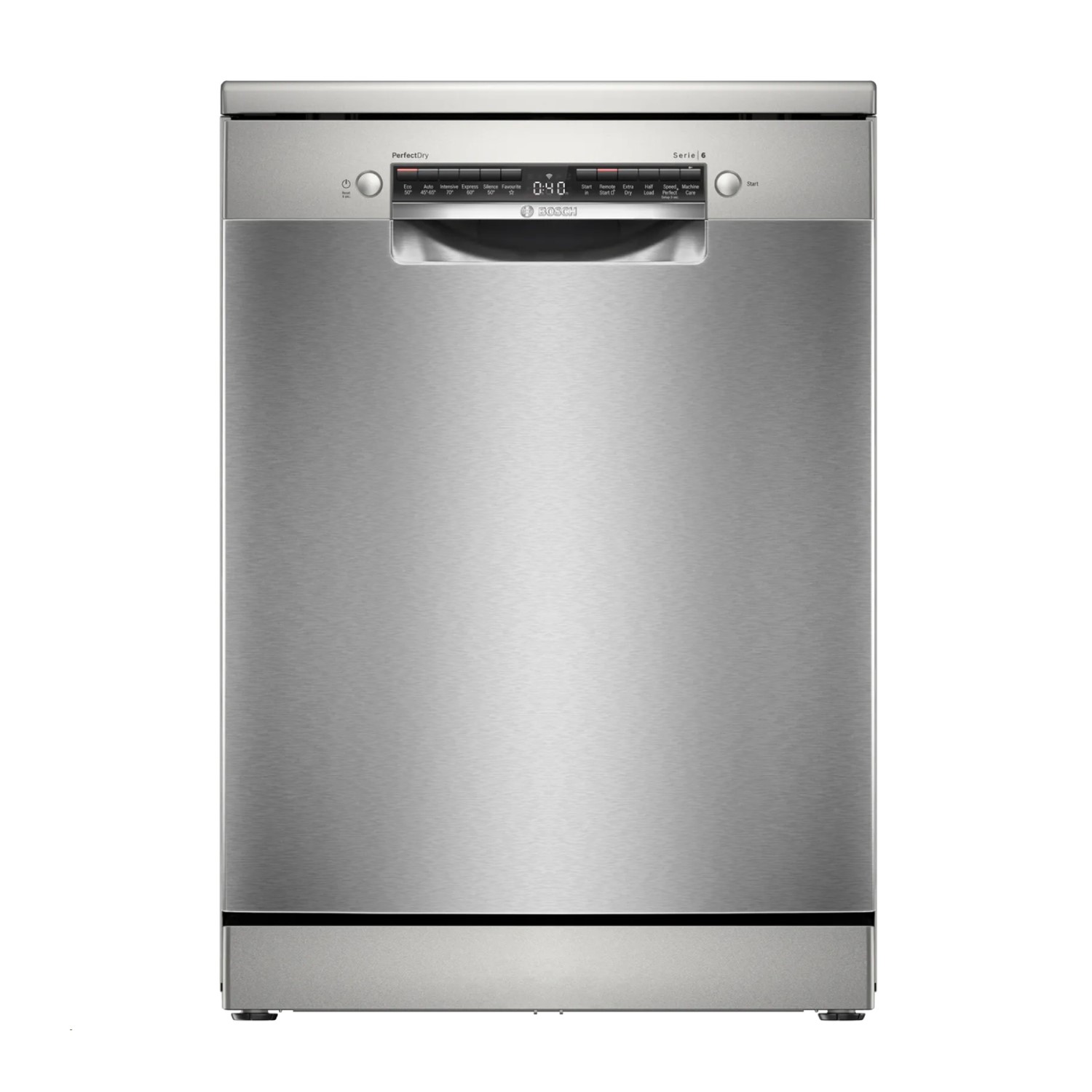 Bosch Series 6 Dishwasher - Smart Wi-Fi, B-Rated, 14 place settings Freestanding Silver - SMS6ZCI10G