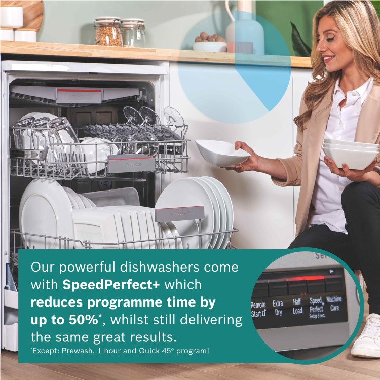 Bosch Series 6 Freestanding Dishwasher - Smart Wi-Fi, B-Rated, Brushed steel anti-fingerprint