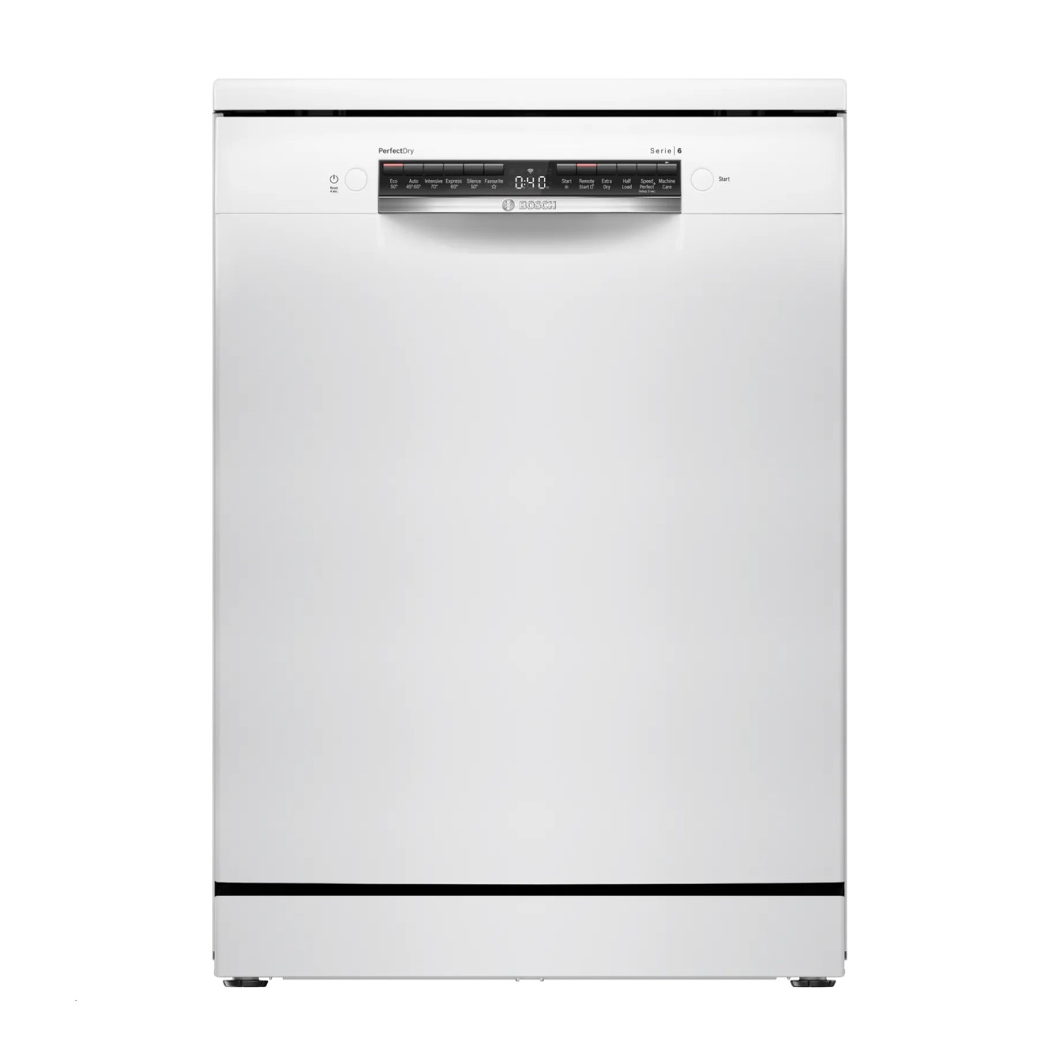 Bosch Series 6 Dishwasher - Smart Wi-Fi, B-Rated, 14 place settings Freestanding White - SMS6ZCW10G Bosch Series 6 Dishwasher - Smart Wi-Fi, B-Rated, 14 place settings Freestanding White - SMS6ZCW10G