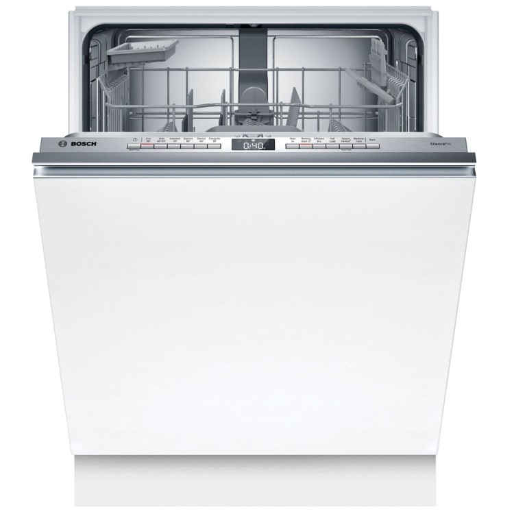 Bosch Series 4 Integrated Dishwasher - Smart Wi-Fi, C-Rated, Silver control panel