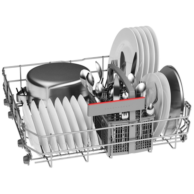 Bosch Series 4 Integrated Dishwasher - Smart Wi-Fi, C-Rated, Silver control panel