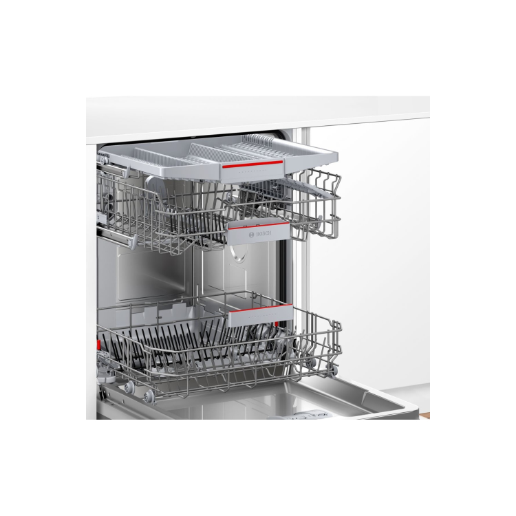Bosch Series 4 Integrated Dishwasher - Smart Wi-Fi D-Rated Silver control panel