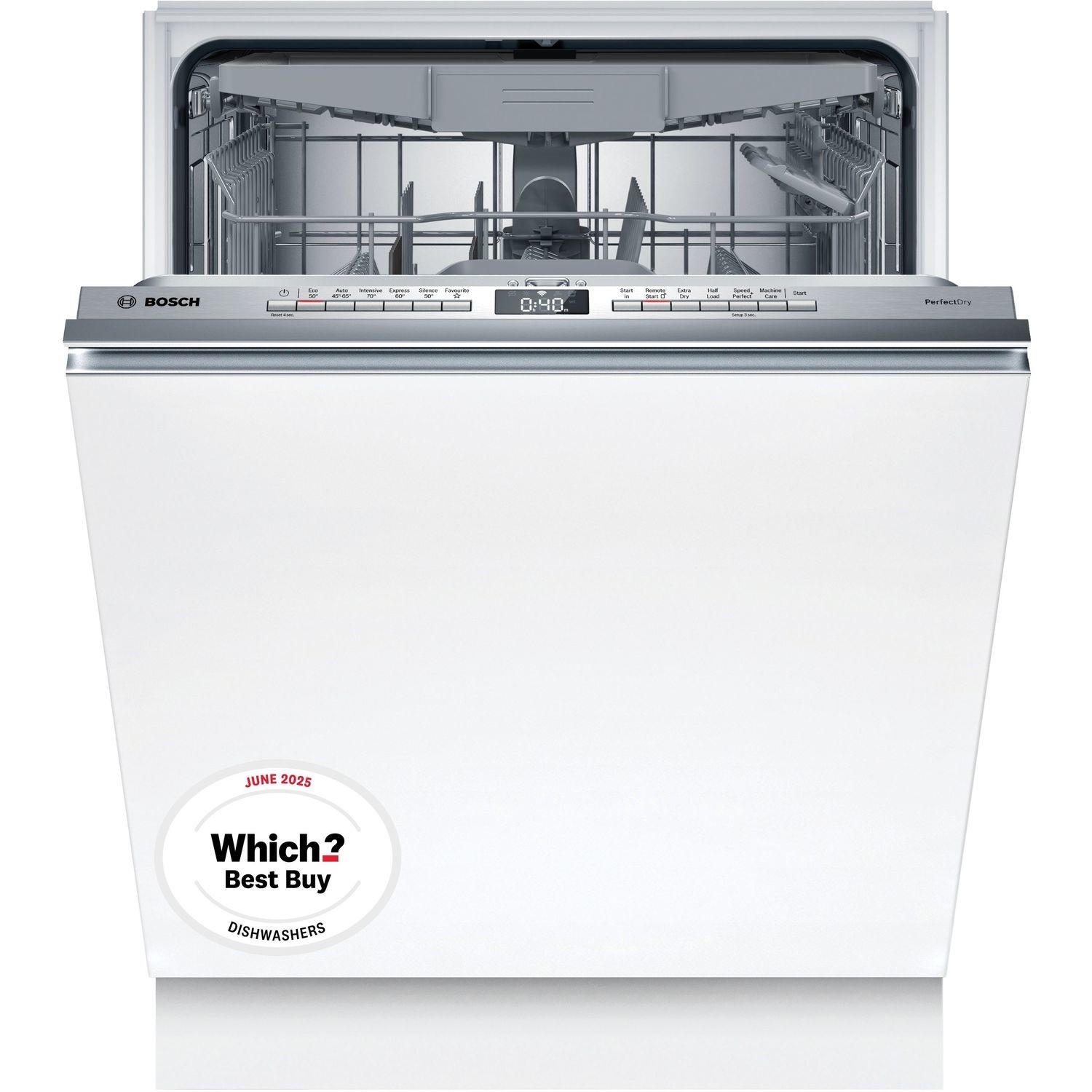 Bosch Series 6 Integrated Dishwasher - Smart Wi-Fi, B-Rated, 14 Place Settings - SMV6ZCX10G