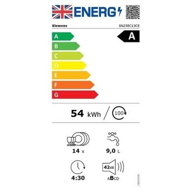 Siemens GRADE A1 - Refurbished iQ500 Free-standing dishwasher 60 cm  steel anti-fingerprint 14ps Auto open door dry brushed black A rated