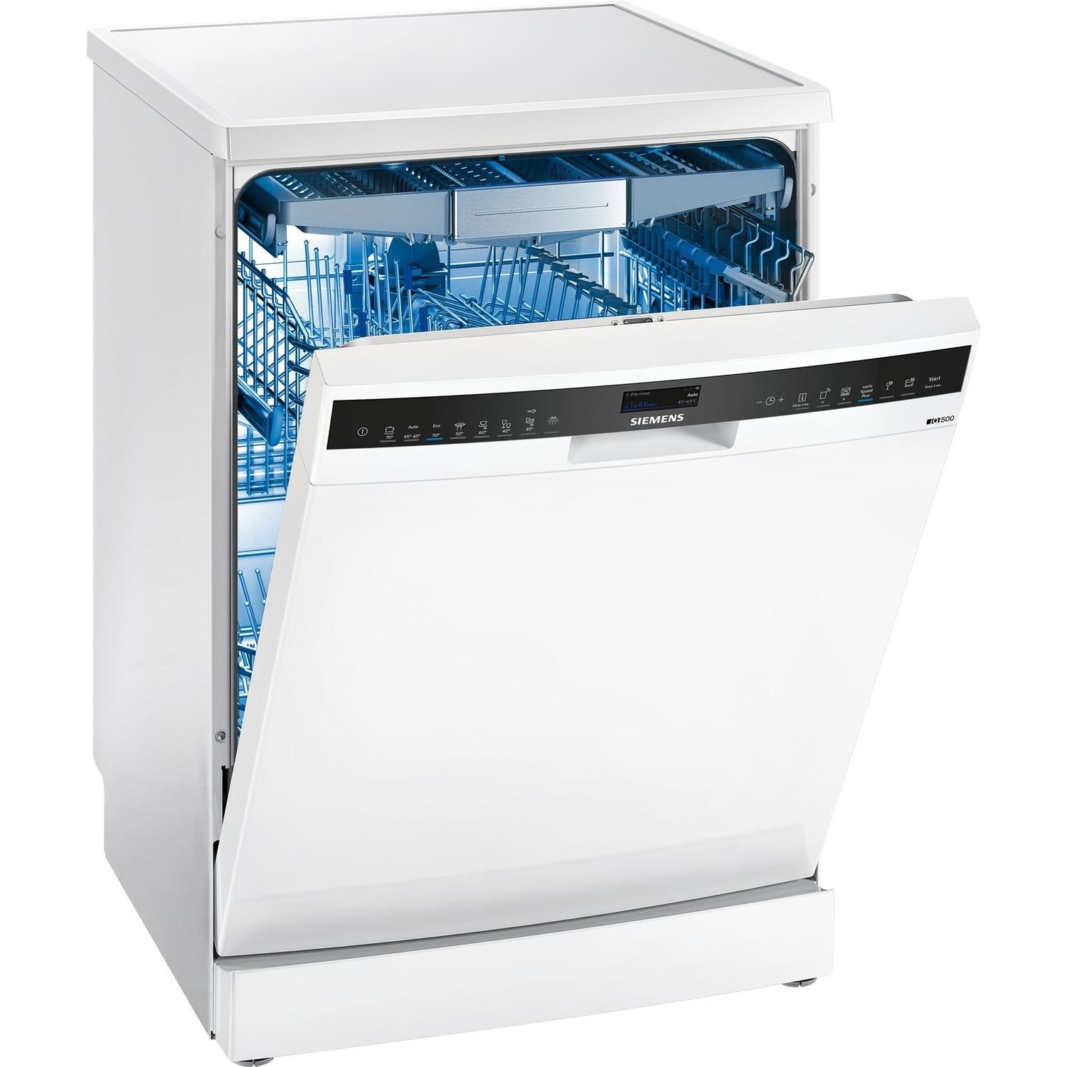Siemens iQ500 SN258W06TG 14 Place Freestanding Dishwasher White