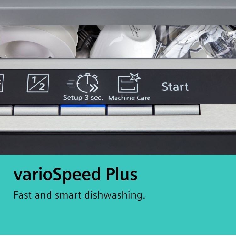 Refurbished iQ500, Free-standing dishwasher, 60 cm,  steel anti-fingerprint, 14ps, Auto open door dry, brushed black, A rated