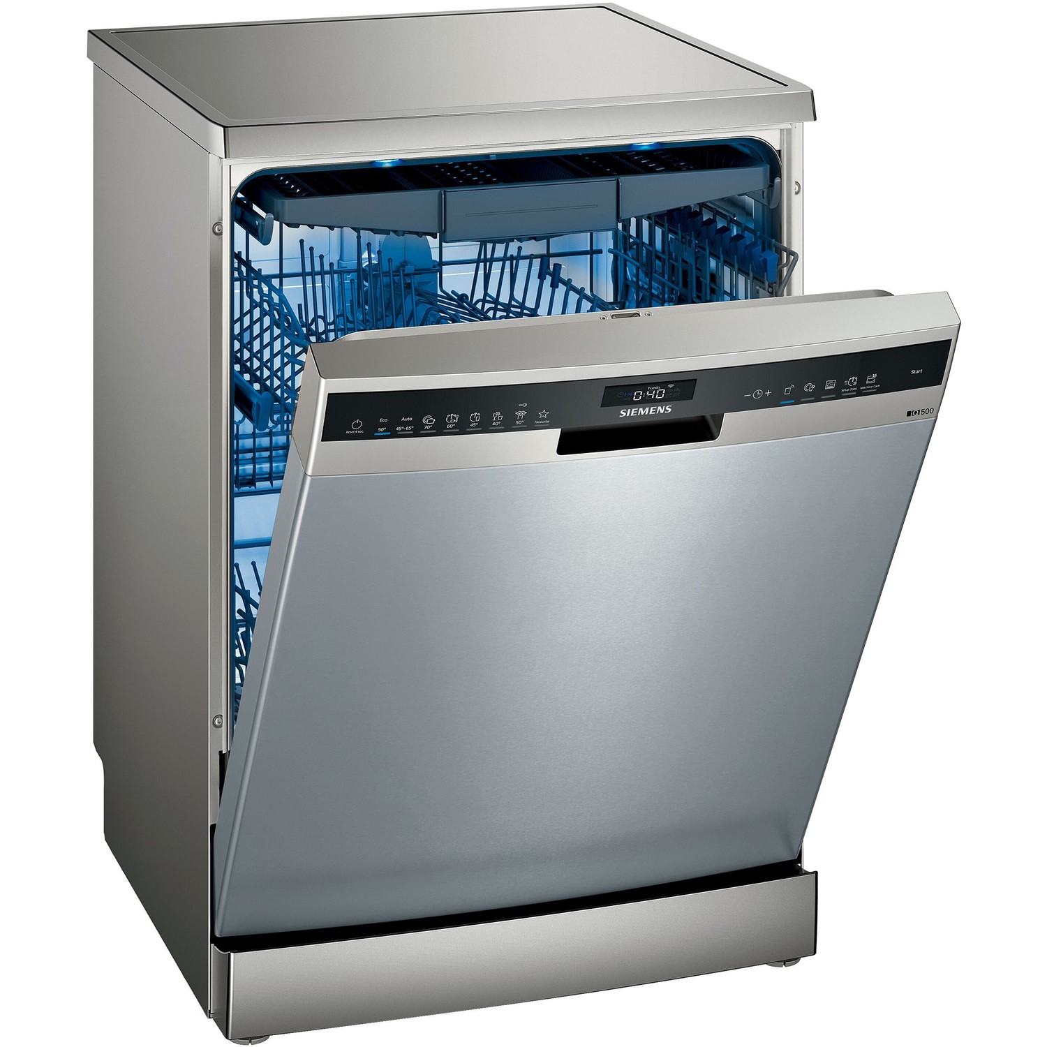 Siemens SN25ZI49CE iQ500 Freestanding Dishwasher - Stainless Steel