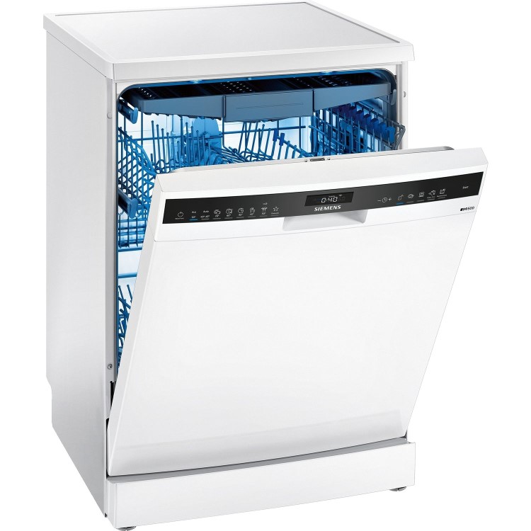 Refurbished Siemens iQ500 SN25ZW49CE 14 Place Freestanding Dishwasher White
