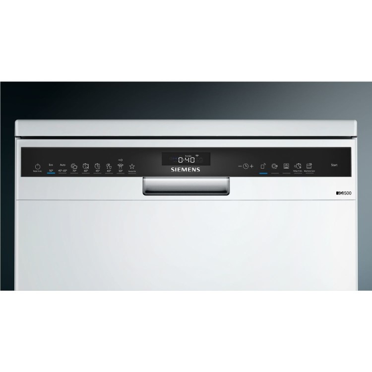 Refurbished Siemens iQ500 SN25ZW49CE 14 Place Freestanding Dishwasher White