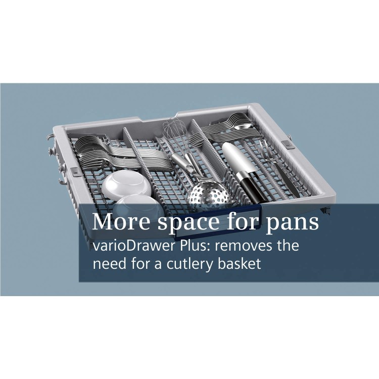 Siemens SN26M892GB 14 place Freestanding Dishwasher in silver inox