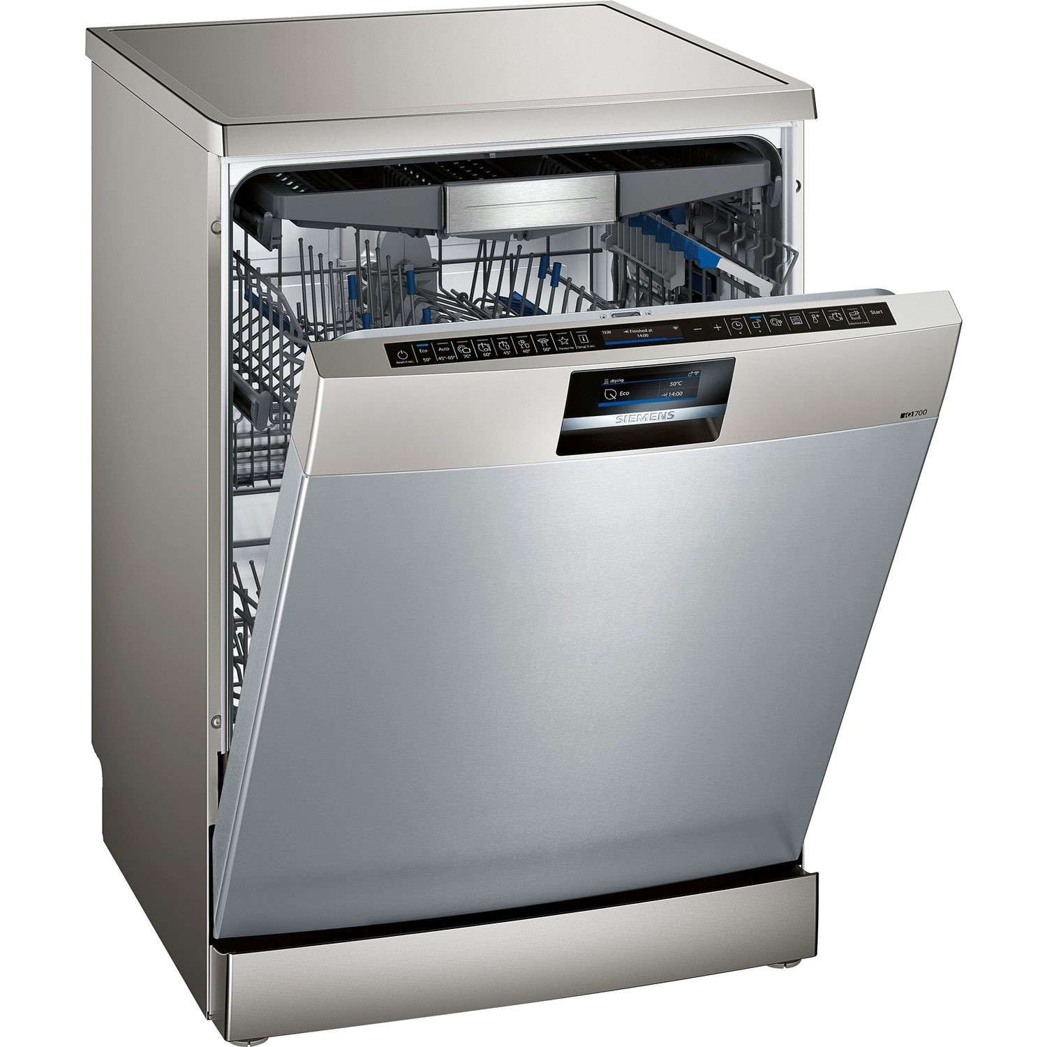 Refurbished Siemens iQ700 SN27YI01CE 14 Place Freestanding Dishwasher Silver