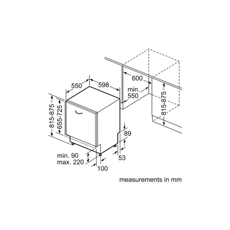 Siemens iQ100 13 Place Settings Integrated Dishwasher