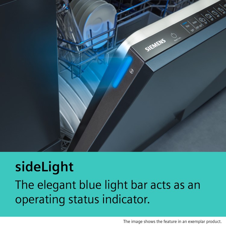 Siemens iQ500 Integrated Dishwasher - Smart Wi-Fi, A-Rated, Black control panel