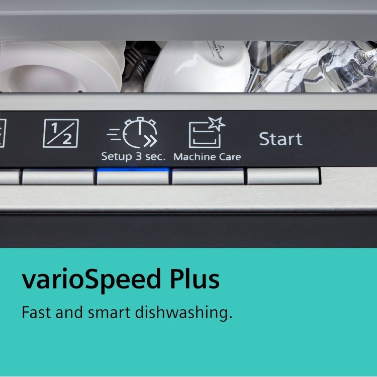 Siemens iQ500 Integrated Dishwasher - Smart Wi-Fi, A-Rated, Black control panel