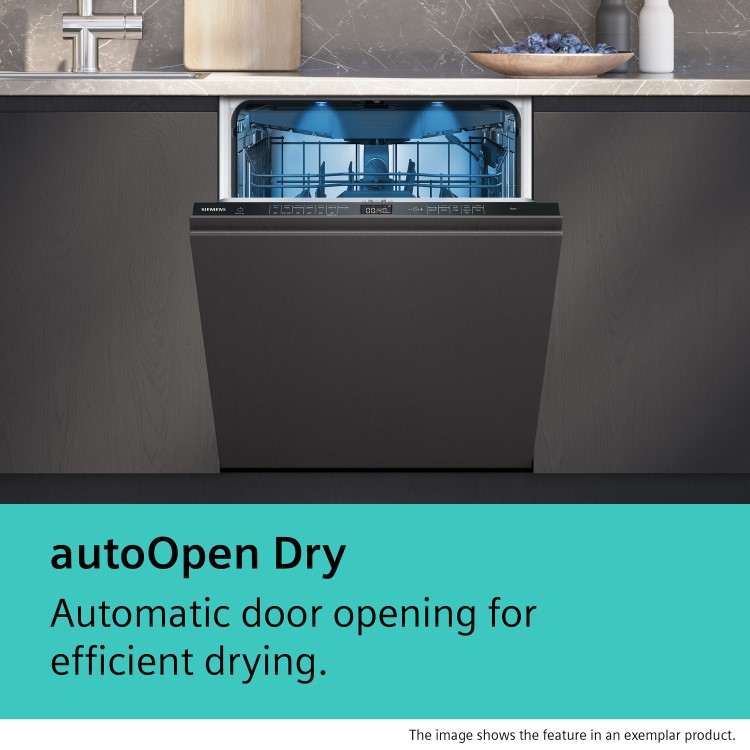 Siemens iQ500 Integrated Dishwasher - Smart Wi-Fi, A-Rated, Black control panel