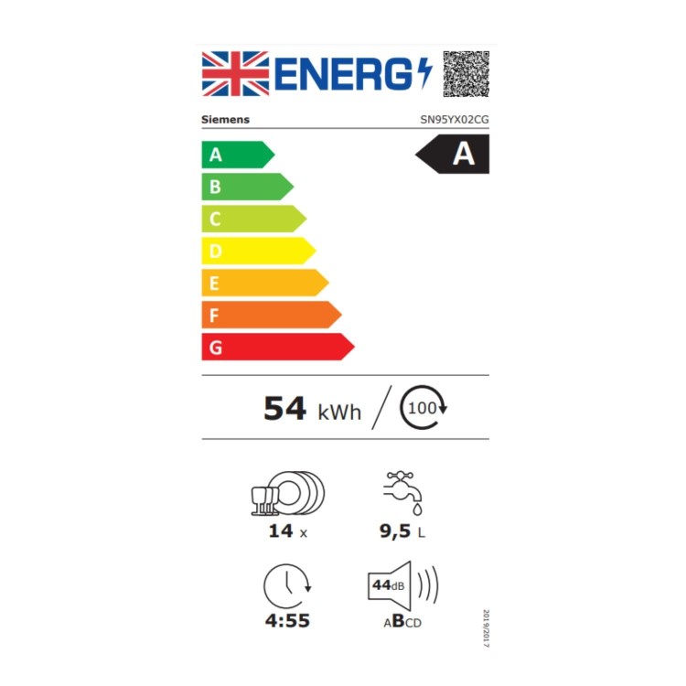 Siemens iQ500 Integrated Dishwasher - Smart Wi-Fi A-Rated Black control panel