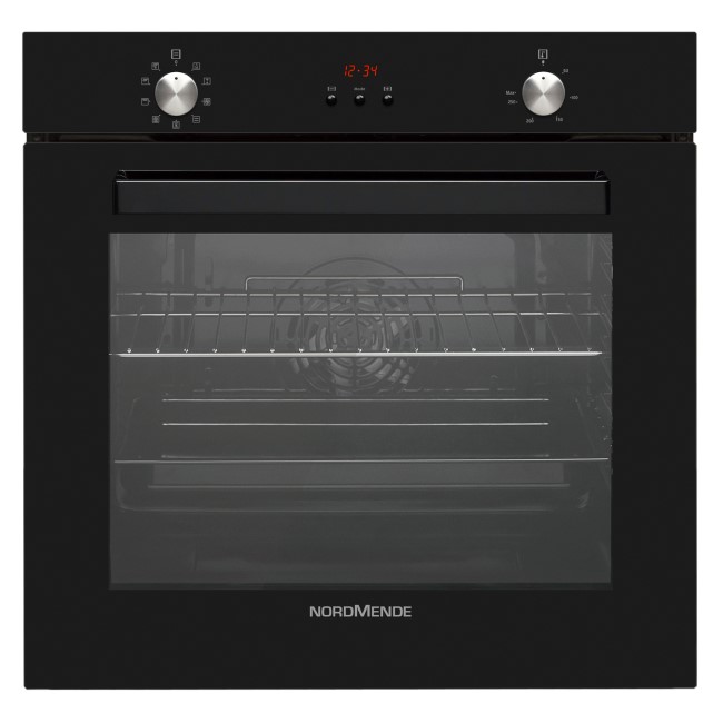 Nordmende SOC315BL 78L Multifunction Single Oven with Catalytic Liners - Black Glass