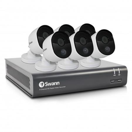 Swann CCTV System - 8 Channel 1080p HD DVR with 6 x 1080p Thermal Sensing Cameras & 1TB HDD