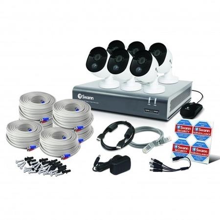 Swann CCTV System - 8 Channel 1080p HD DVR with 6 x 1080p Thermal Sensing Cameras & 1TB HDD