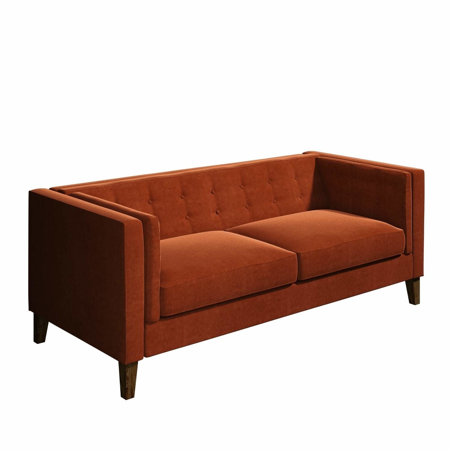 Bailey Burnt Orange Velvet 3 Seater Sofa SOF024 | eBay