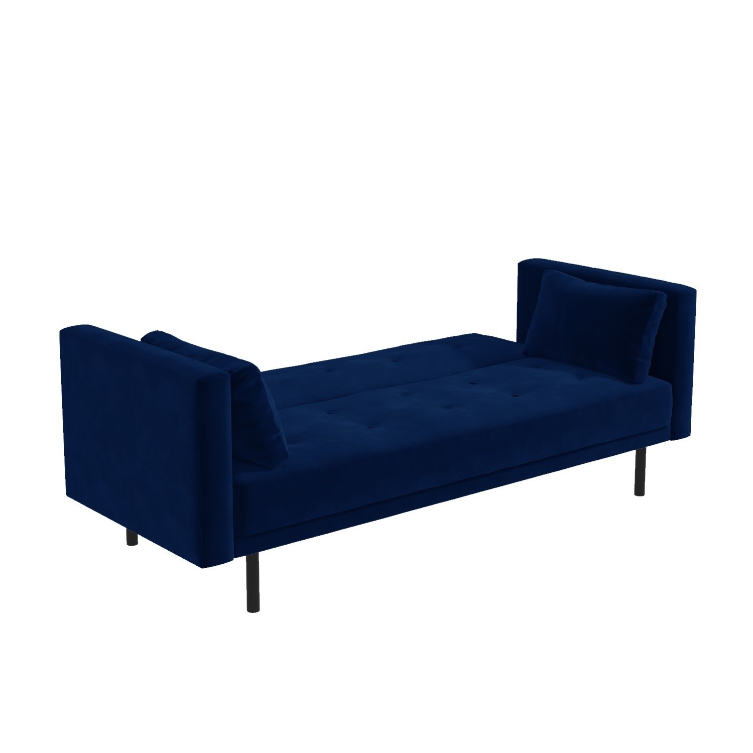 Velvet Sofa Bed in Navy Blue with Buttons Seats 3 Rory eBay